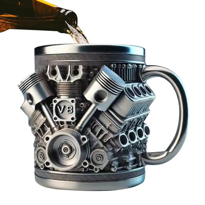Stainless Steel Coffee Mug Reusable Car Engines Cocktail Mug Creative Water Cup Personalizedd wine cup Beer Mug Coffee Mug