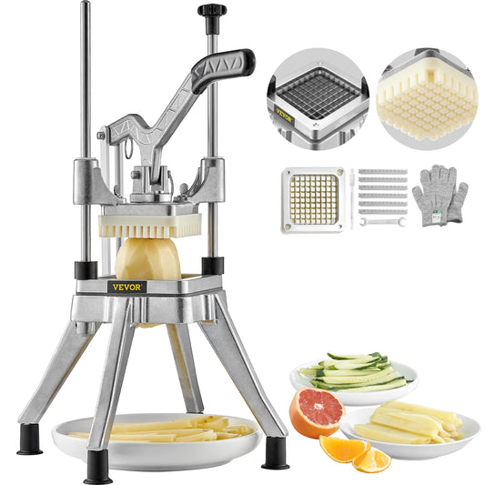 SucceBuy Commercial Vegetable Fruit Heavy Duty Professional Food Dicer Kattex French Fry Cutter Onion Slicer Stainless Steel - TrendForce25