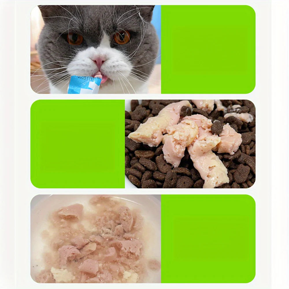 10.58oz(300g) Cat Stick, Chicken Flavor, Skipjack & Rabbit Flavor, Tunna & Fish Seed Flavor, Salmon & Fish Oil Flavor - TrendForce25