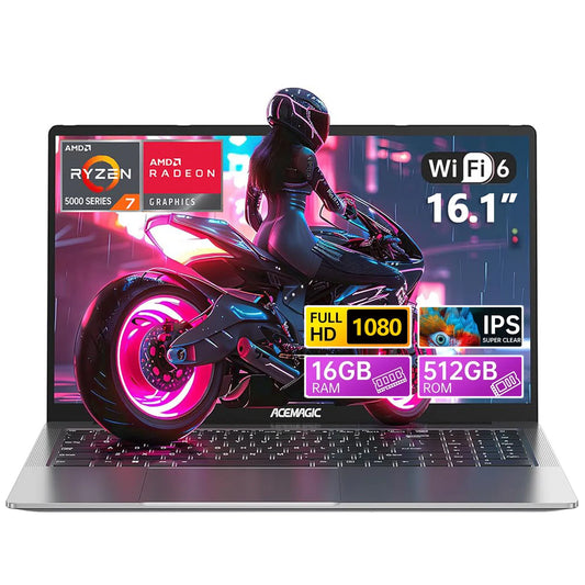 ACEMAGIC AX16Pro Gaming Laptop 16.1" IPS FHD AMD Ryzen™ 7 5700U Notebook 16GB DDR4+512GB PCI-E 53.58WH Windows 11 Computer - TrendForce25