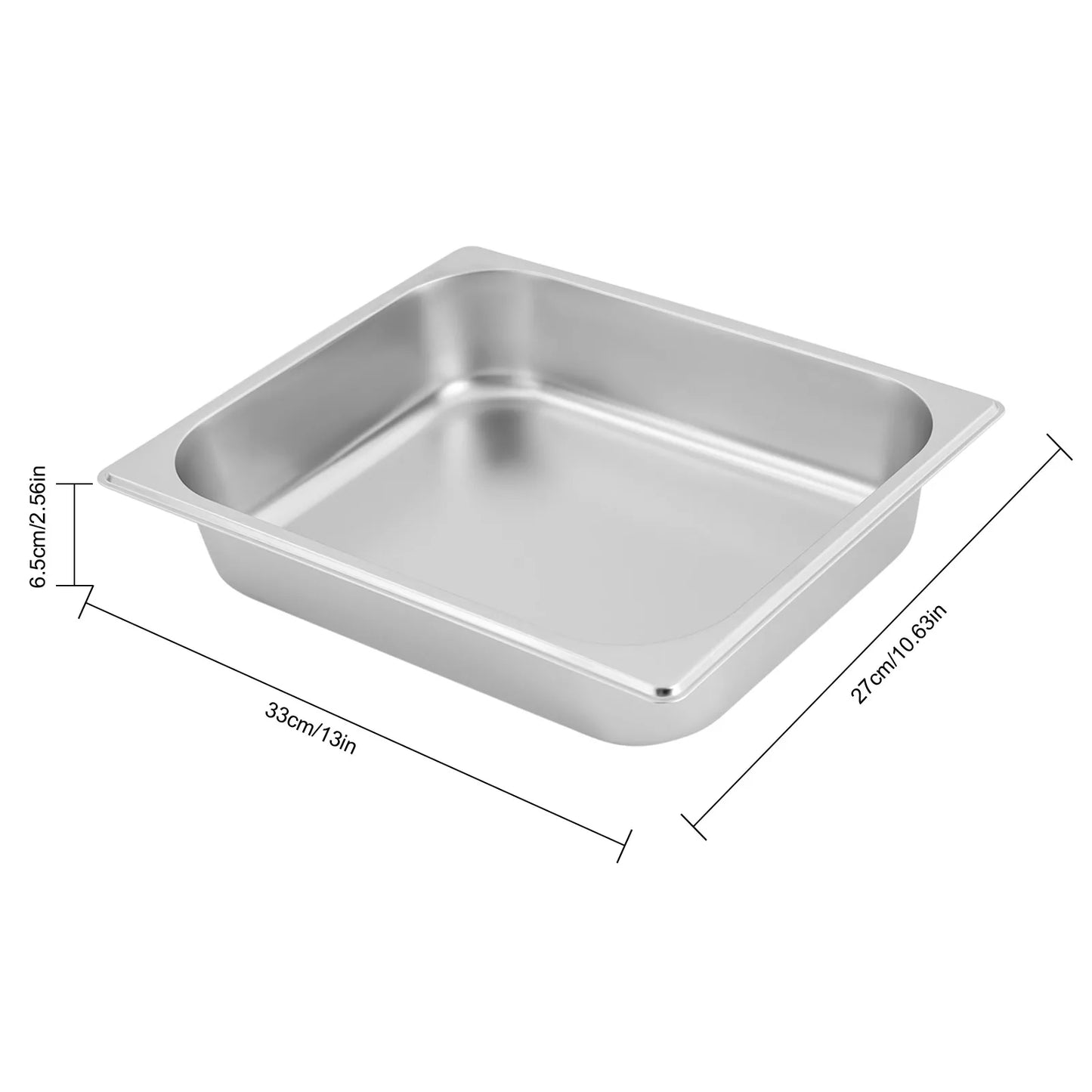 9L Roll Top Chafing Dish, Tempered Glass Cover, Alcohol Stove, Heating Plate, Stainless Steel for Catering and Buffets
