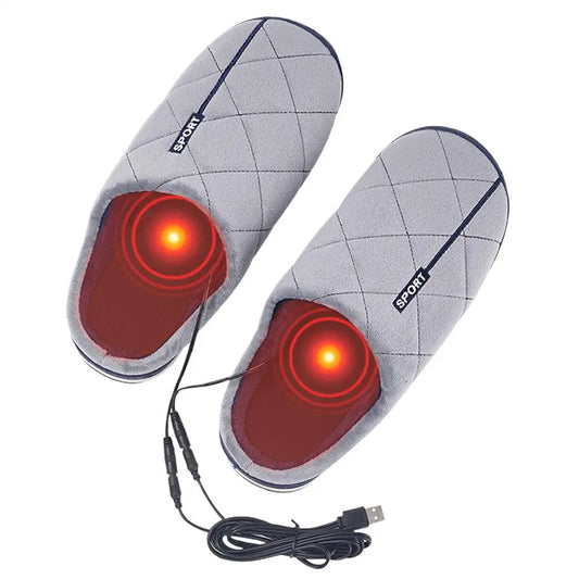 Electric Feet Warmers Heated Slippers Foot Warmer Quick Foot Heating Pad Home Slippers USB Feet Heater Heated Foot Pad Feet