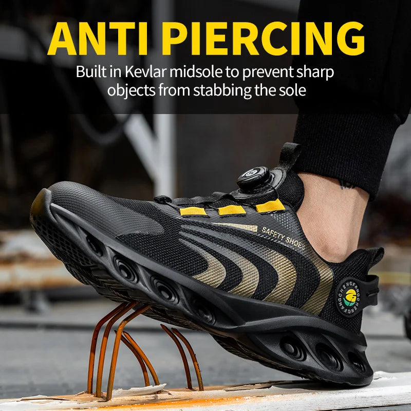 Lace-free, breathable, lightweight and comfortable anti-smashing and anti-puncture safety shoes - TrendForce25