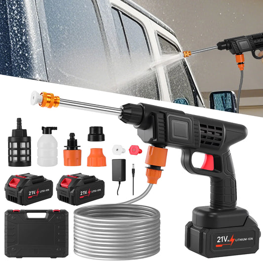 Cordless Pressure Washer，3-in-1 Nozzle Handheld Cordless Power Pressure Washer, Portable Cordless Power Cleaning Tool with 435PS