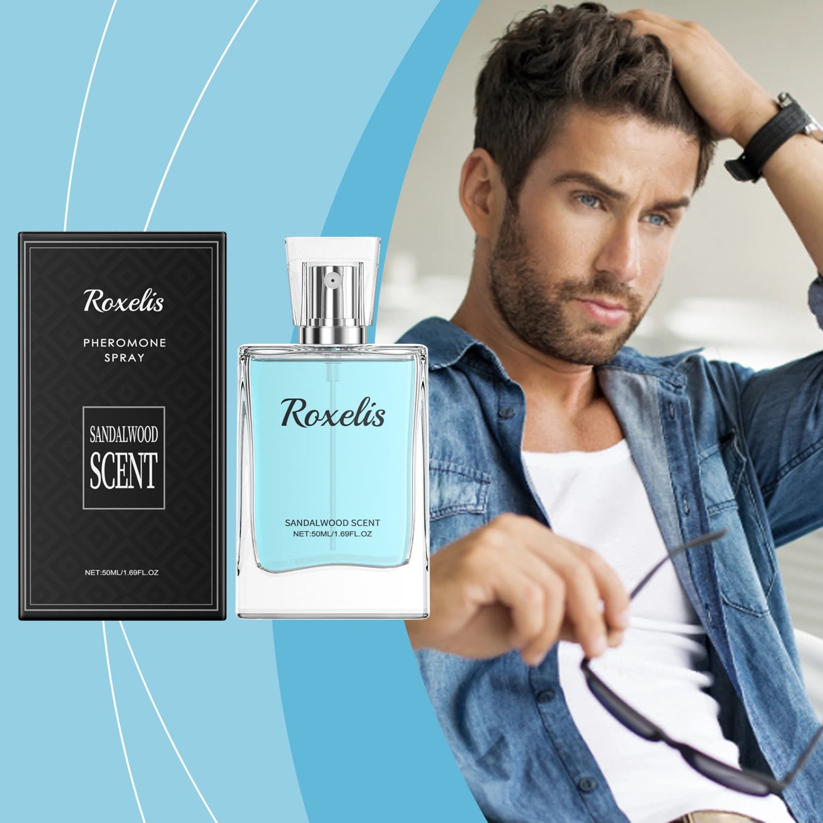 Roxelis 50ml Sandalwood Perfume Long Lasting Pheromone Cologne For Romantic Dating And Refreshing Atmosphere - TrendForce25