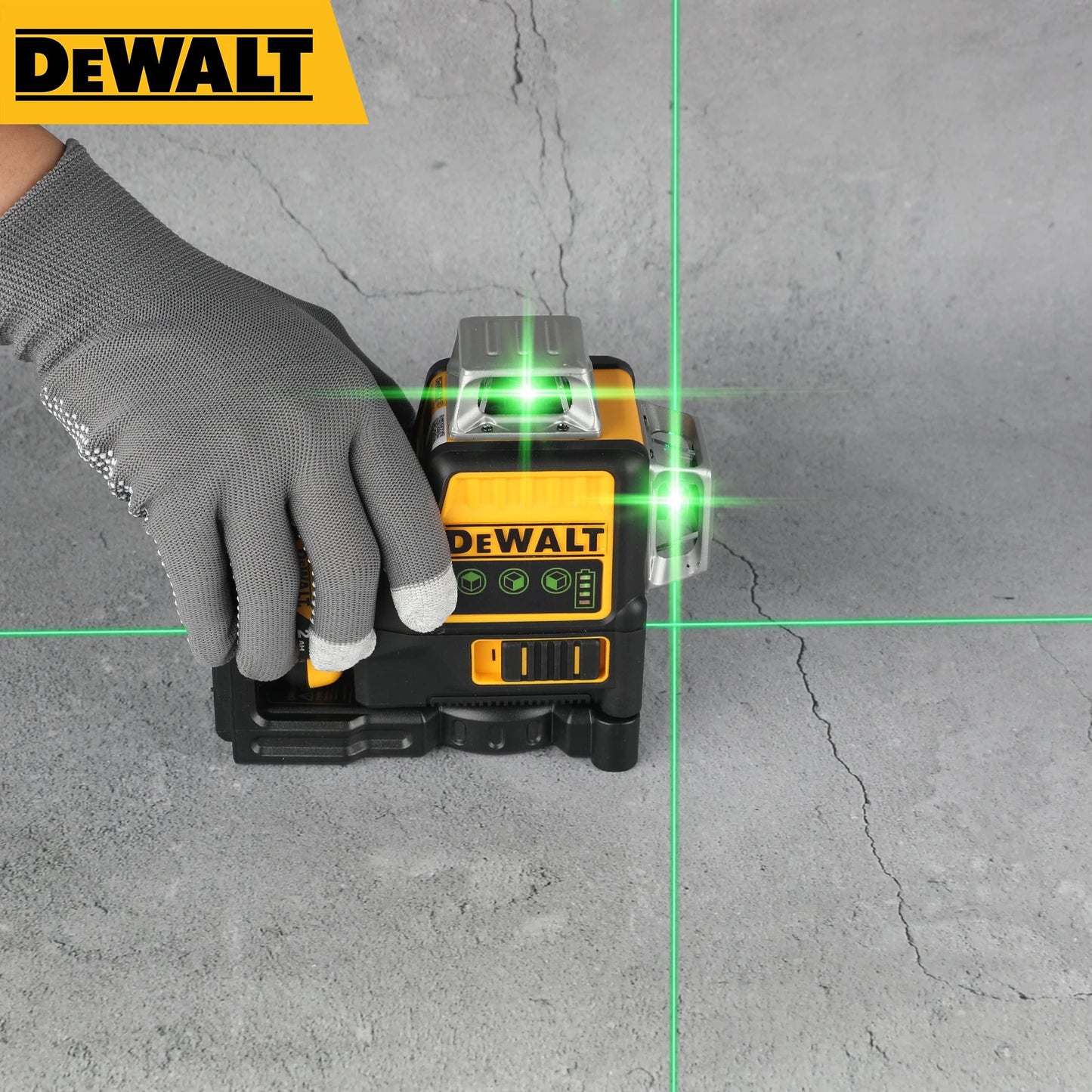 Dewalt DW089LG 12-Line Green Beam Laser Level - 360° 3-Side Coverage, 12V Li-Ion, Jobsite Ready for Any Task - TrendForce25