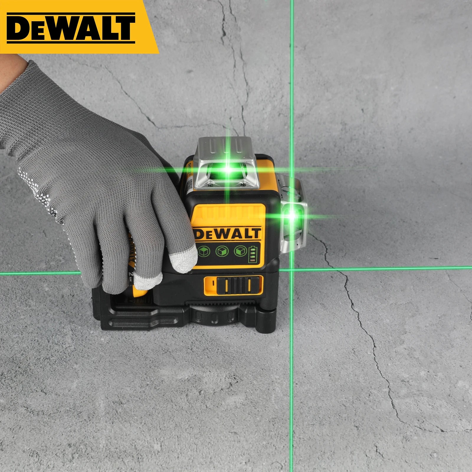 Dewalt DW089LG 12-Line Green Beam Laser Level - 360° 3-Side Coverage, 12V Li-Ion, Jobsite Ready for Any Task - TrendForce25