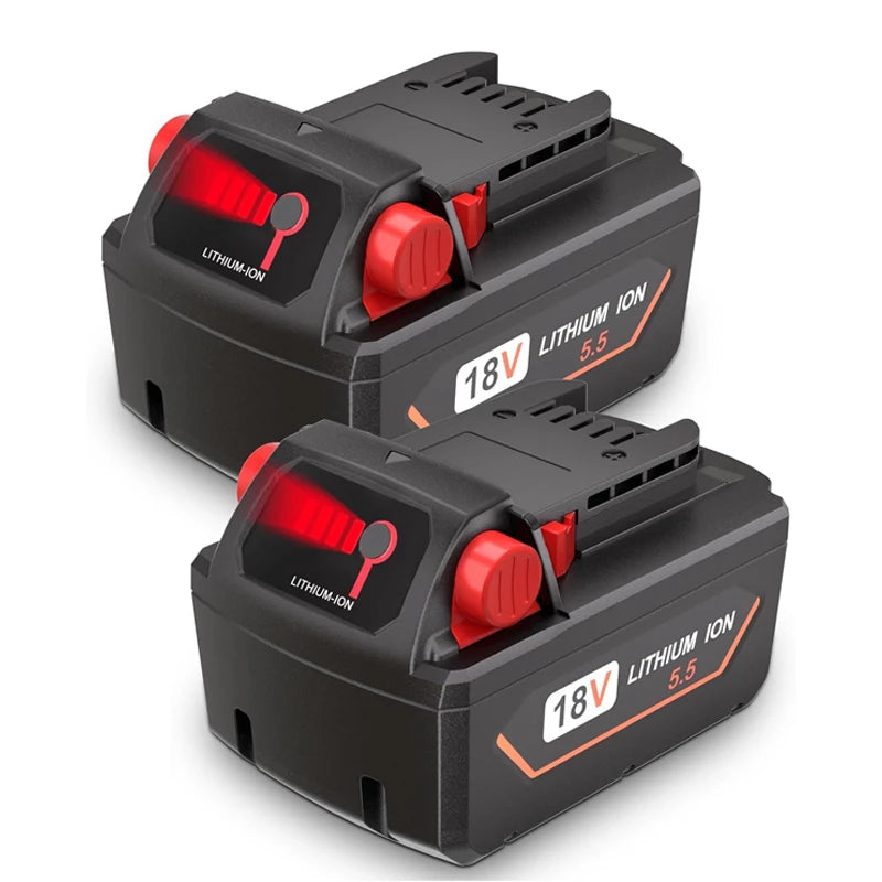 REACELL 18V 6.5/5.5Ah For Milwaukee M18 Battery Rechargeable Milwaukee Lithium Battery 48-11-1860 48-11-1850 48-11-1840
