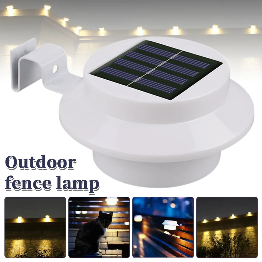 Outdoor Solar Gutter Lights 3 9 LEDs Fence Light Waterproof Security Lamps For Eaves Garden Landscape Pathway B solar lights