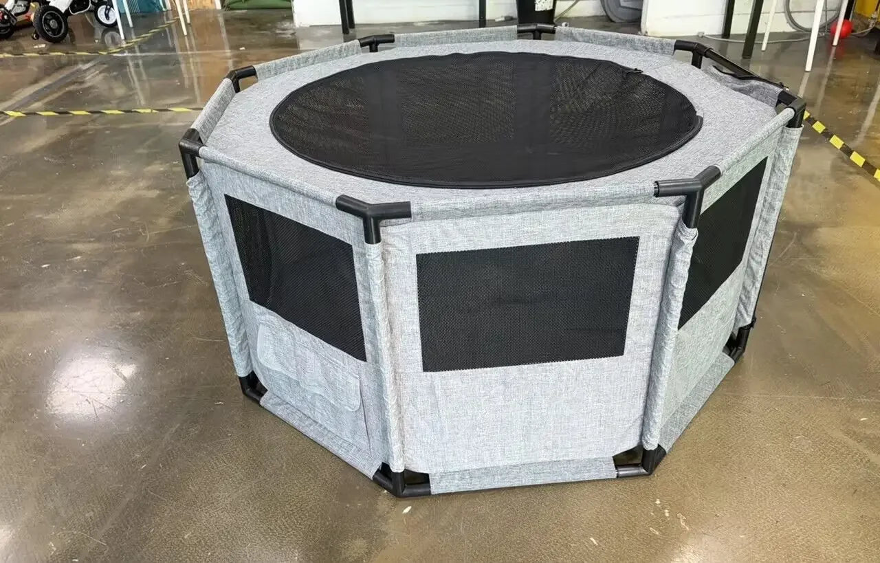 Dog Playpen, Cat Dog Crate Portable Pet Exercise Cage Kennel House Puppy Playpen Animal Playpen Indoor/Outdoor, Water-Resistant - TrendForce25
