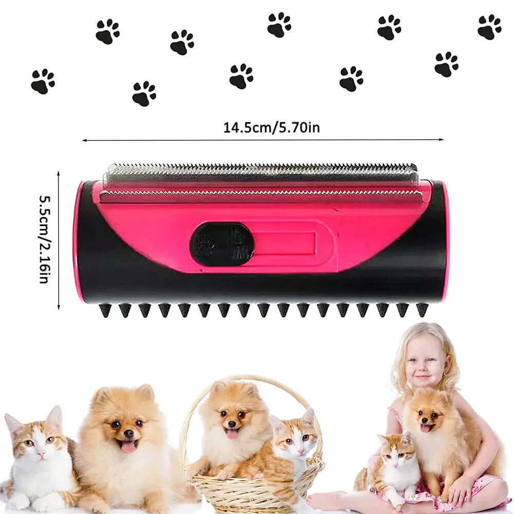 Pet Dog Hair Comb Hair Removal Combs Lint Roller Dog Cat Puppy Cleaning Brush Cats  Sofa Carpet Hair Shedding Trimmer Deshedding - TrendForce25