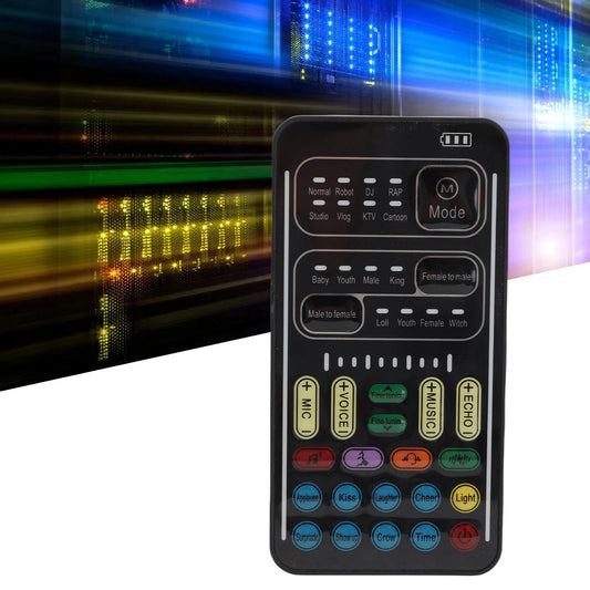 Multifunctional Voice Disguiser Black 8 Voice Changes 8 Built in Sound Effects Voice Changer Portable for Live Streaming