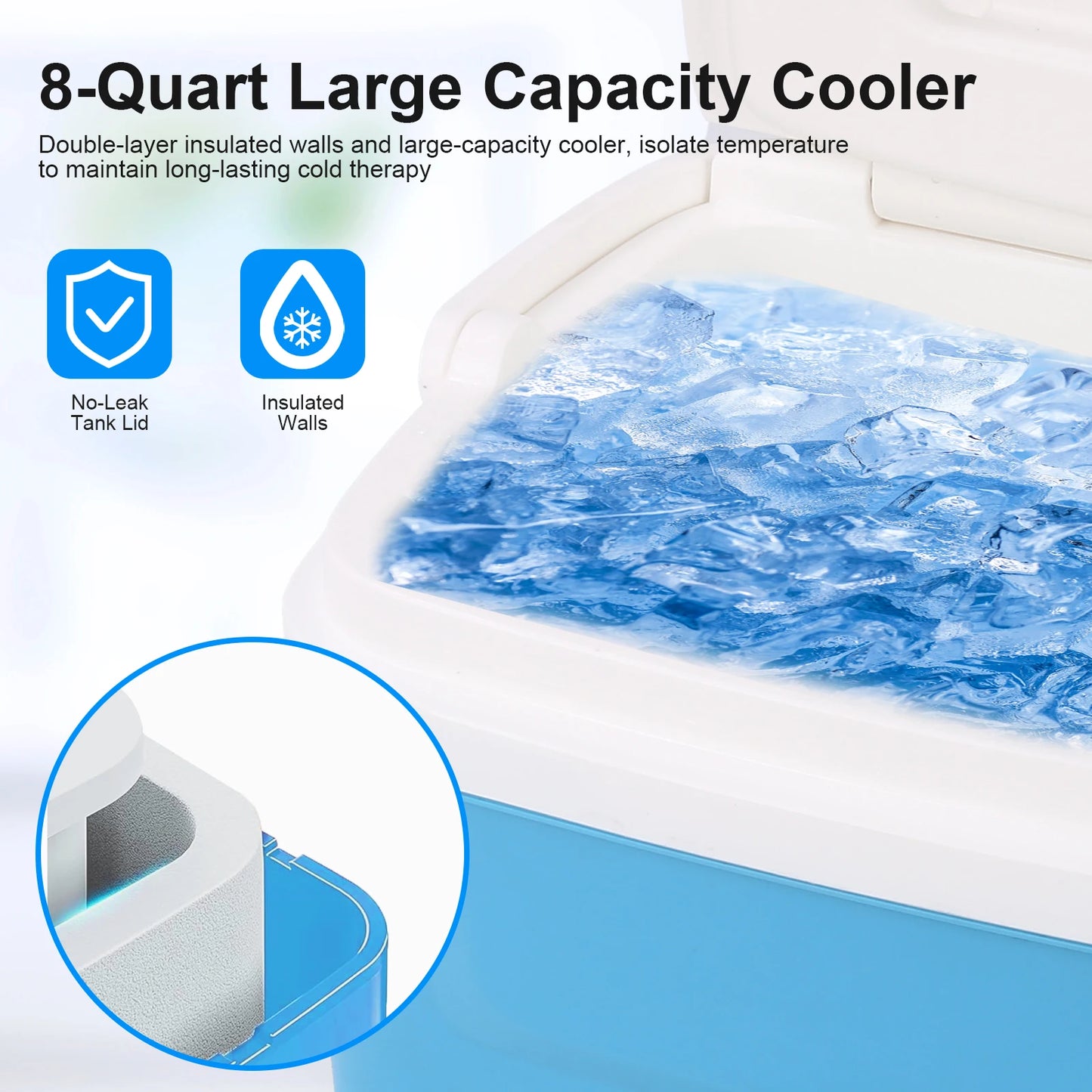 Ice Therapy Machine System for Knee After Surgery, Cold Therapy Machine Knee Replacement Recovery System, Cryotherapy Unit for S