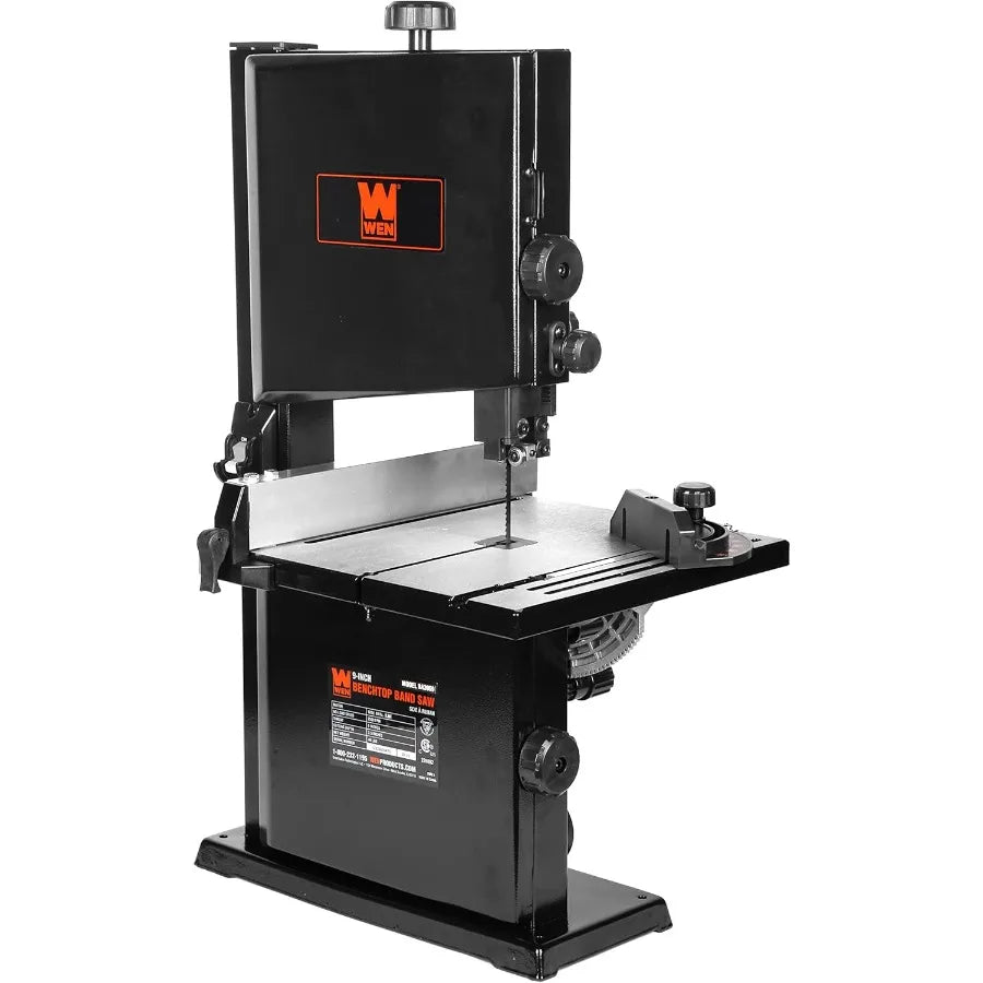 9-Inch Band Saw 2.8-Amp Benchtop BA3959 for Precision Woodworking and Metal Cutting Applications with Adjustable Speed Sett - TrendForce25