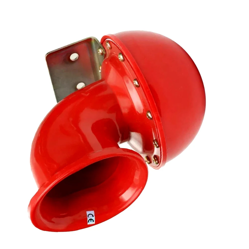 12V 200dB Super Loud Car Horn Red Cow Sound Metal Horn for Truck Train Ship Motorcycle Car Truck Ship