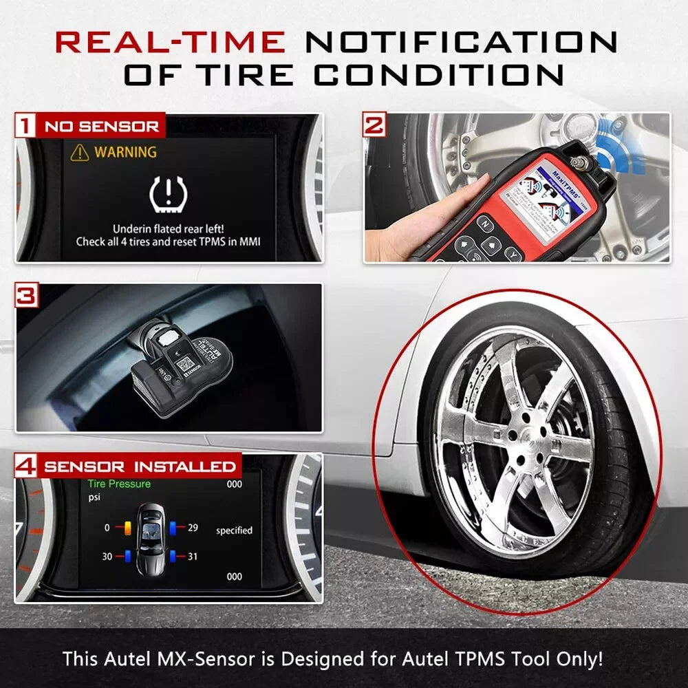 Autel MX Sensor 433 315MHZ TPMS Sensor Tire Repair Tools Scanner Tire Pressure Monitor Tester Programming MX-Sensor