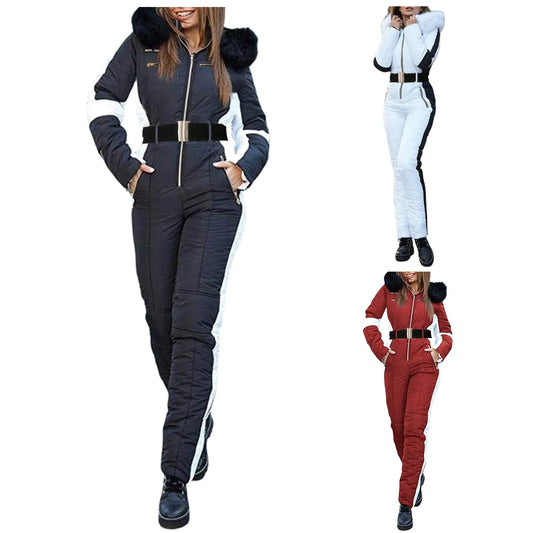 Women's Winter Outdoor Sports Jacket Jumpsuit Outdoor Removable Sports Zipper Ski Snow Overcoat Women Winter Down Coat Chaquetas