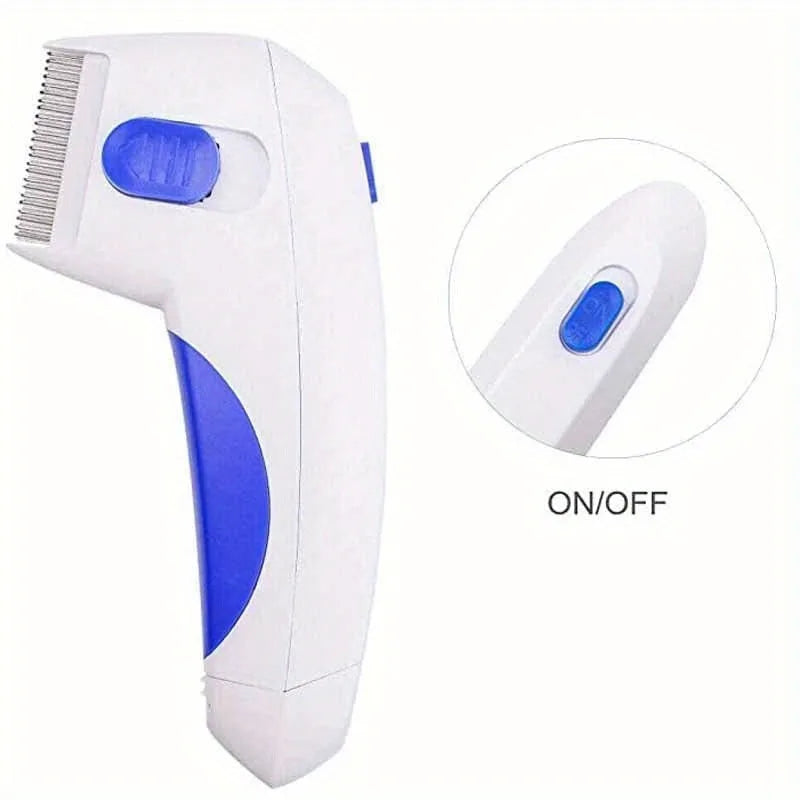 1pcs Cat & Dog lectitc Hlea Comb, hemoves oose Hai fleas,And Eggs:.lectronicice Remover, suitable For Cats, Dogs,And abits. Efec - TrendForce25