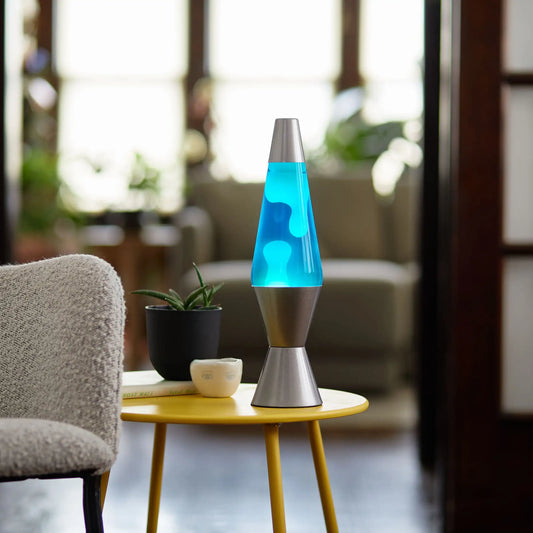 14.5" Original Lava Lamp, White Wax