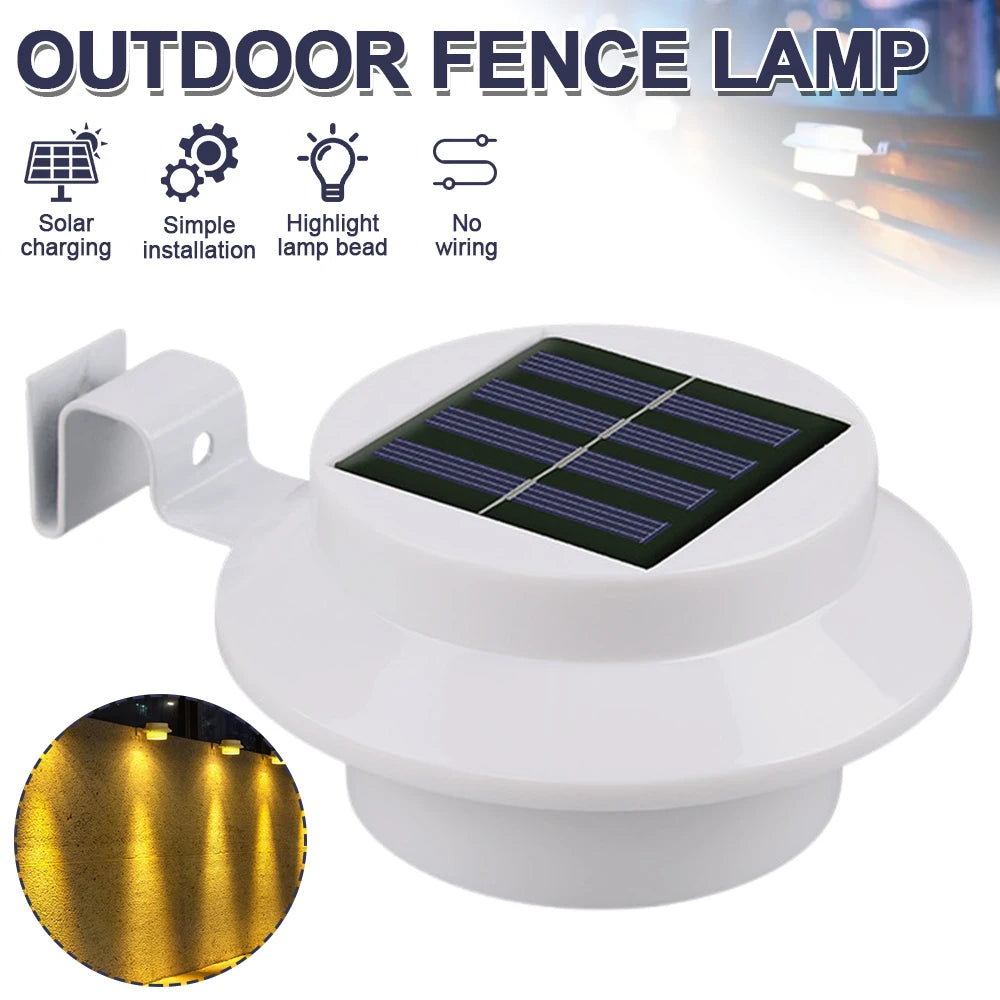Outdoor Solar Gutter Lights 3 9 LEDs Fence Light Waterproof Security Lamps For Eaves Garden Landscape Pathway B solar lights