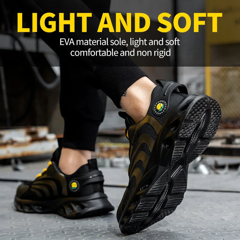 Lace-free, breathable, lightweight and comfortable anti-smashing and anti-puncture safety shoes - TrendForce25