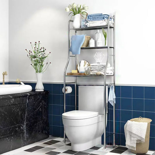 Over Toilet Storage Shelf,2/3-Tier Freestanding Over The Toilet Storage,Metal Bathroom Shelves with Paper Holder and Removable - TrendForce25
