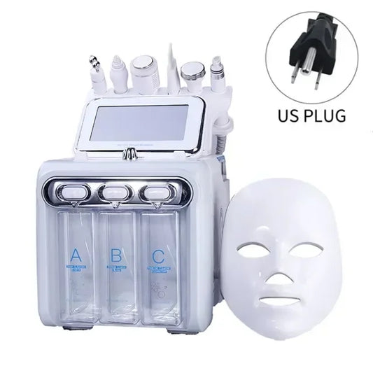 New Arrival! Multifunction skin care device 7 in 1 anti aging small bubble H2O2 hydrogen oxygen jet beauty machine with Led Mask - TrendForce25