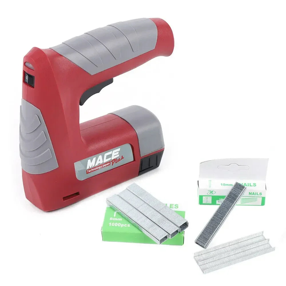 Electric Heavy Duty Nail Gun Staple Gun Cordless Stapler Nailer Woodworking Tool