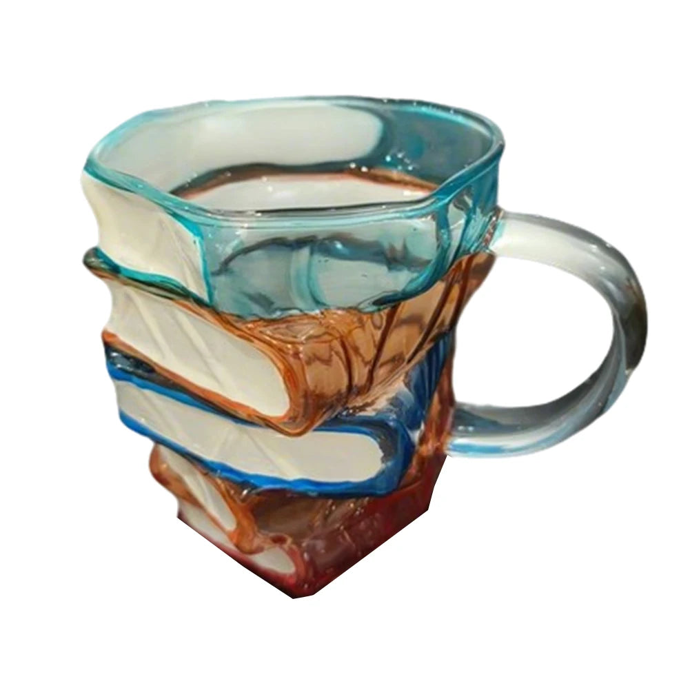 Novelty 3D Painted Books Coffee Mug Creative Drinking Cup Tea Cup Collection Gifts for Literature Lovers