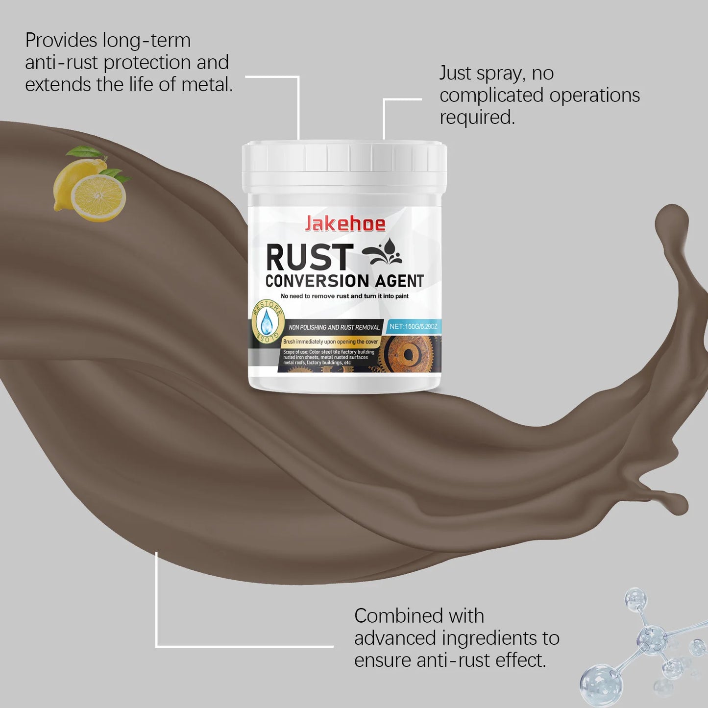 Metal Rust Preventer Metal Protective Coating Metal Surface Antioxidant Rust Remover Anti Rust Cleaner - TrendForce25