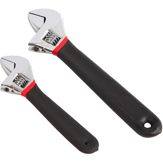 Hyper Tough 2 Piece Adjustable Wrench Set with Comfort Handles Model 9019 - TrendForce25