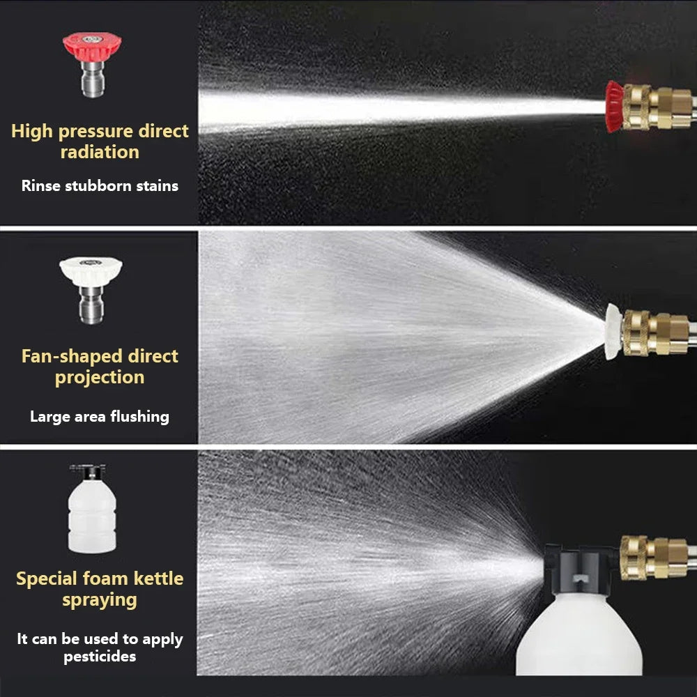 Wireless High Pressure Car Washer 30000mAh Car Wash Water Machine Gun With Li-ion Battery Self Priming Sustain Washing - TrendForce25