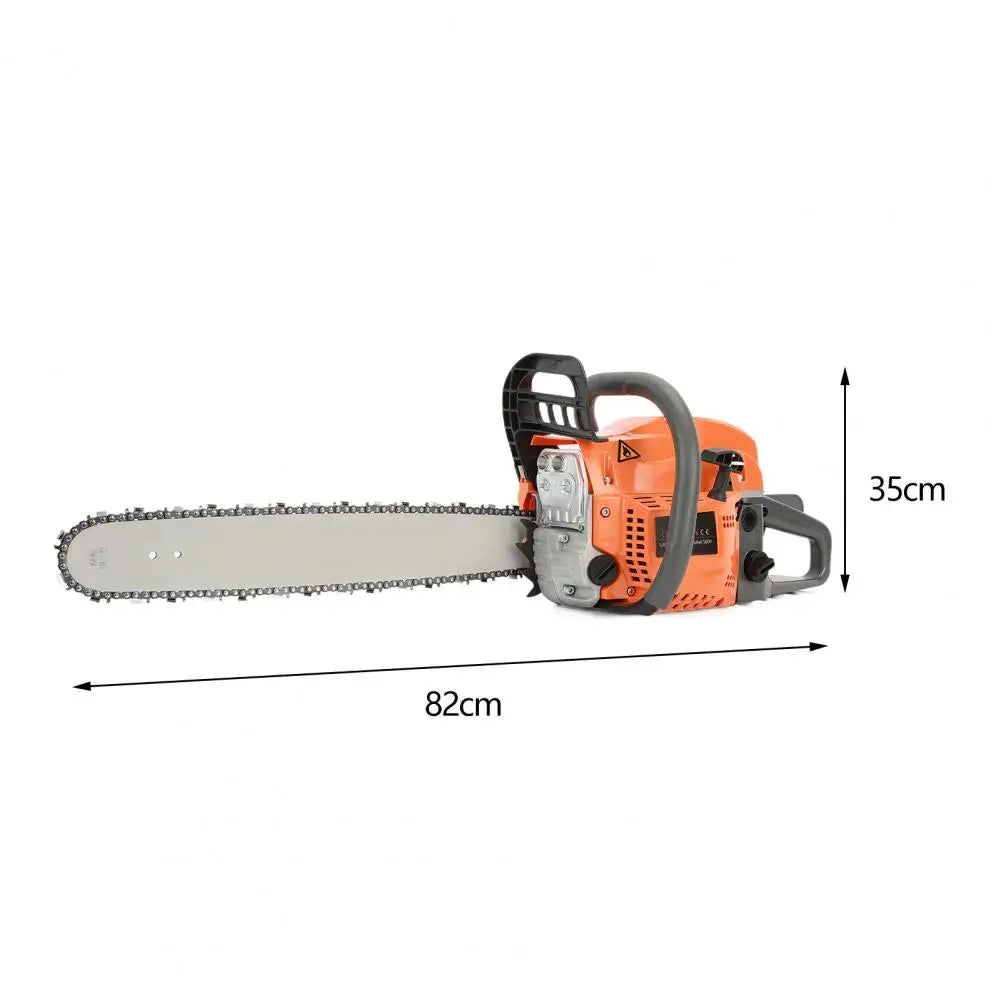 1 Set 58cc 20 Inch Gasoline Chainsaw Multifunctional Gas-powered Fast Cutting Gas Sawing Handheld Cutting Wood Chainsaw Garden - TrendForce25