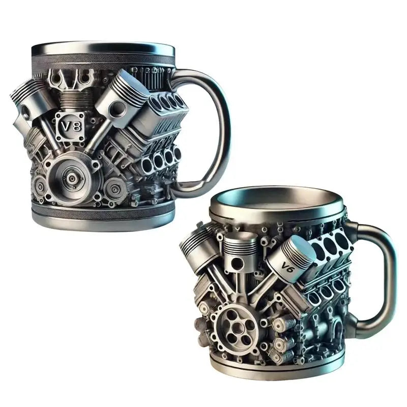Stainless Steel Coffee Mug Reusable Car Engines Cocktail Mug Creative Water Cup Personalizedd wine cup Beer Mug Coffee Mug