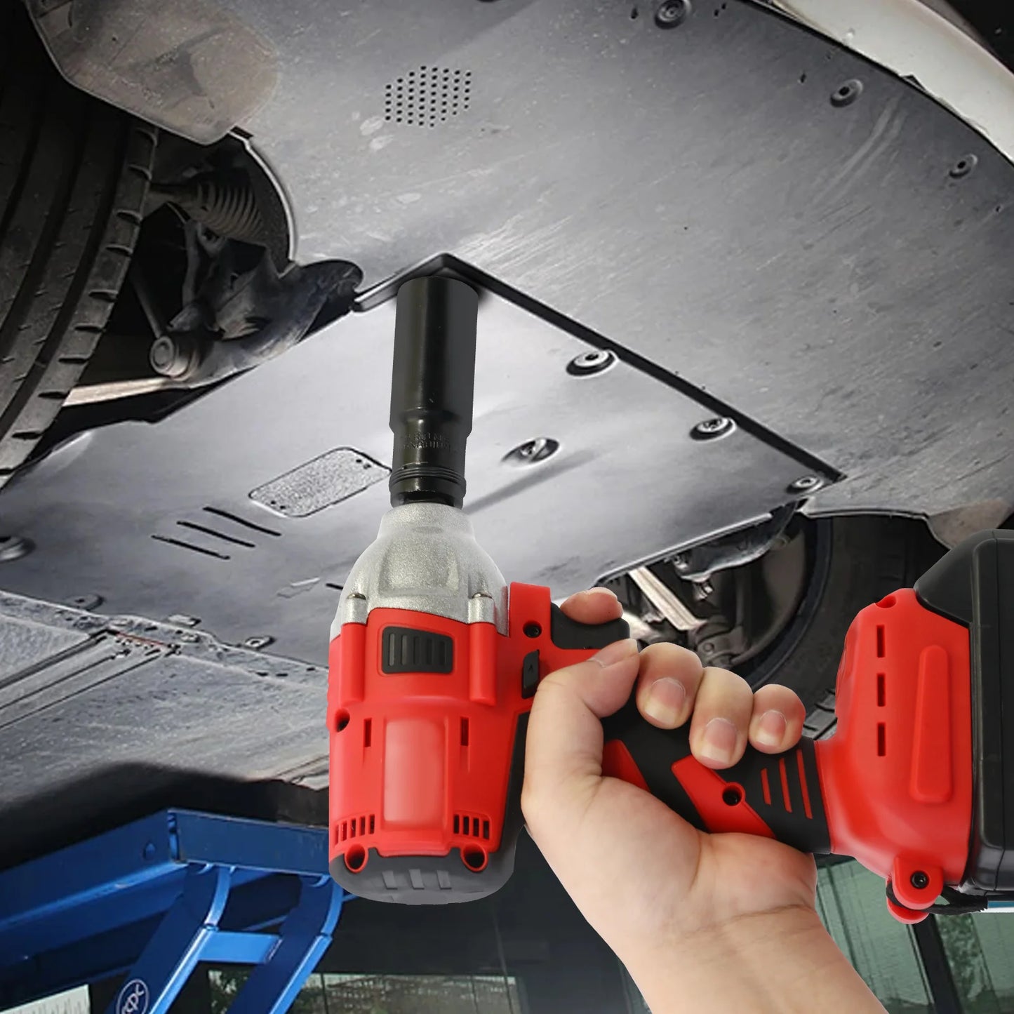 1000N.m (740ft-lbs) Cordless Impact Drill Wrench Brushless Electric High Torque Batteries 1500MAh 20V Fast Charger DIY Tool