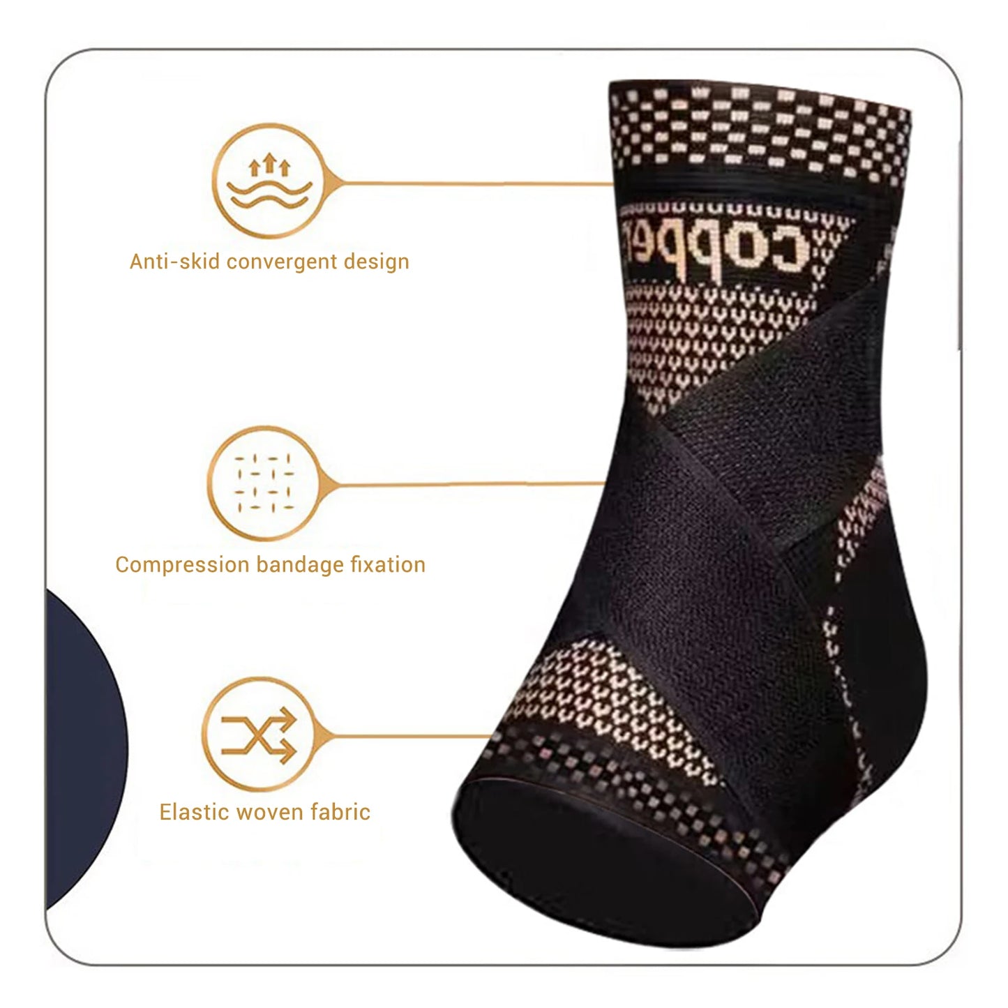 Sports Ankle Support Braces Sleeve Plantar Fasciitis Compression Socks Ankle Wrap bondage for Basketball Soccer sport Safety