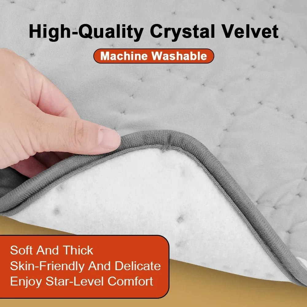 12V Car Electric Heating Blanket Plush 180x70cm Thicker Heated Mattress Auto Sleeper Warm Heater Adjustable Temperature Pad - TrendForce25