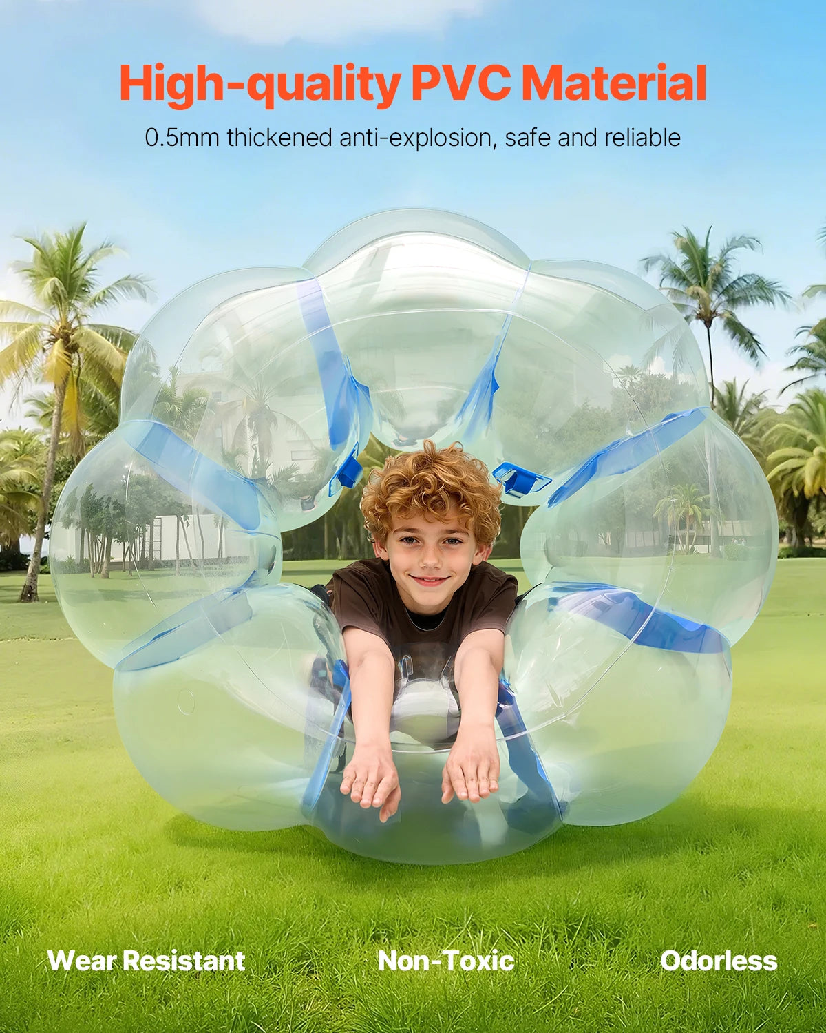 SucceBuy 1Pack 4FT Inflatable Bumper Balls Body Sumo Zorb Ball  PVC Human Hamster Bubble Knocker Bopper Toy for Garden Yard Park