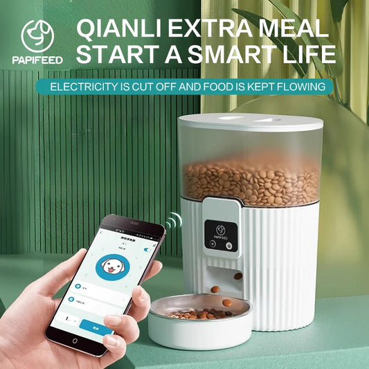 PAPIFEED cat automatic feeder dog fixed feeding machine cat food dog food wifi remote smart cat pet food dispenser - TrendForce25