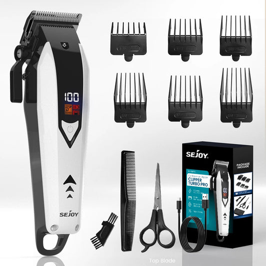 Sejoy Portable Combo Kit Barber Hair Clipper For Men Professional Electric Beard Hair Trimmer Rechargeable Haircut