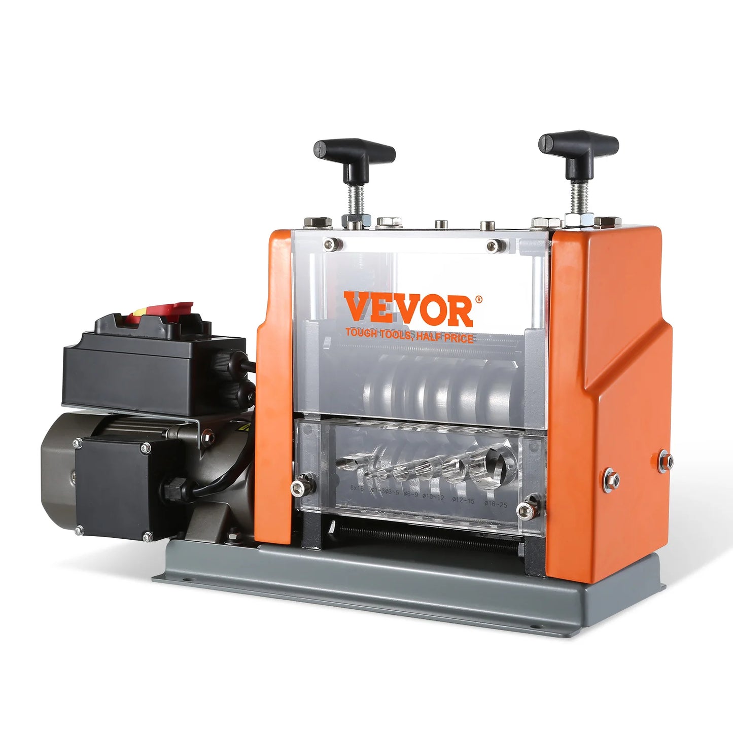 SucceBuy Electric Wire Stripping Machine 60W 1.5-25mm Visible Stripping Depth 6 Round 1 Flat Channels for Scrap Copper Recycling
