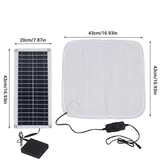 Solar Pet Heating Pad 100W Waterproof Pet Heating Pad Adjustable Warming Cat Bed Thermal Pet Blanket For Winter Cat Pet Dog - TrendForce25