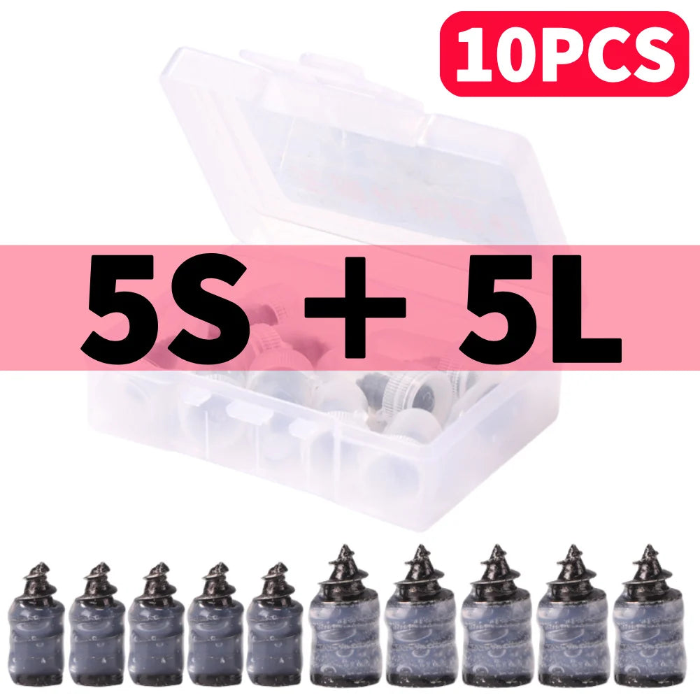 10-100Pcs Car Tyre Repair Rubber Nail Set Motorcycle Tyre Repair Nail For Truck Scooter Bike Universal Tire Puncture Repair Tool