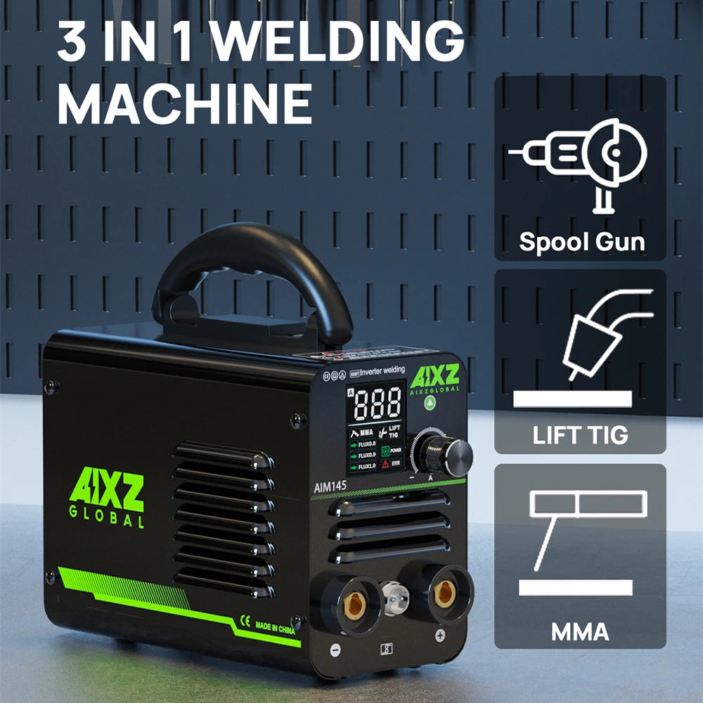 AIXZ 145A 3 in 1 Welding Machine Lift TIG/ARC MMA Welders MINI IGBT Inverter Welding With Spool Gun Protable Home Welder Tool - TrendForce25