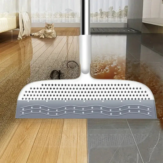 A magic broom suitable for bathrooms, kitchens, and living rooms, with a detachable head that easily removes hair and dust - TrendForce25