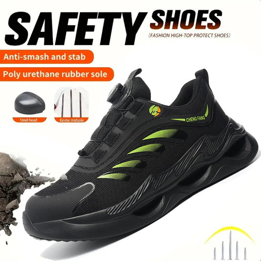 Soft sole lace-free anti-smash and anti-puncture safety shoes - TrendForce25