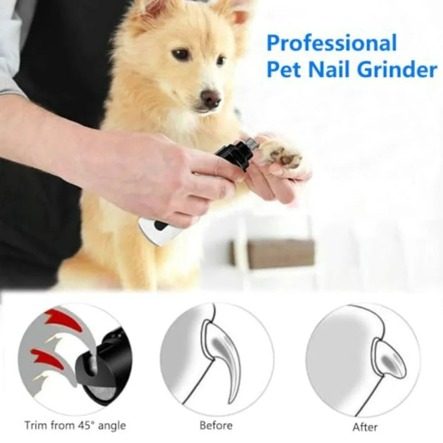 Silent Groom Pro Heusom Dog Nail Grinder Low Noise USB Rechargeable Pet Clipper for Painless and Safe Paw Grooming Trimming Ide