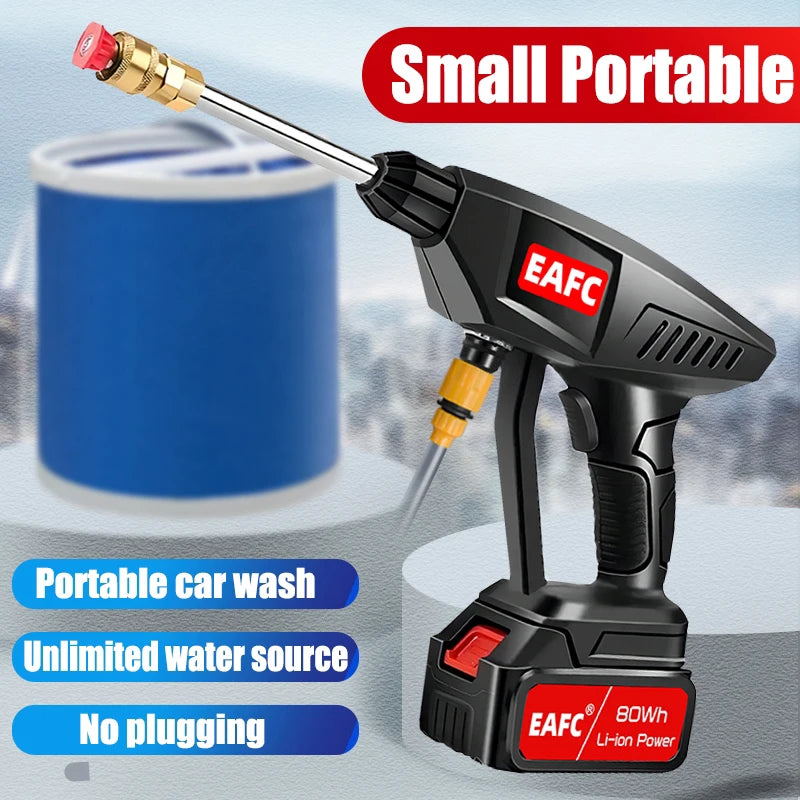 500W Portable High Pressure Car Washer Rechargeable Car Washing Gun Electric Water Gun Foam Machine for 21V Makita Battery