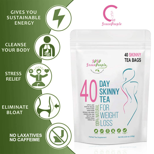 Natural 40 Days Herbal Skinny Detox Weight Loss Supplement No Caffeine Non-GMO Health Food Vitamins And Supplements - TrendForce25