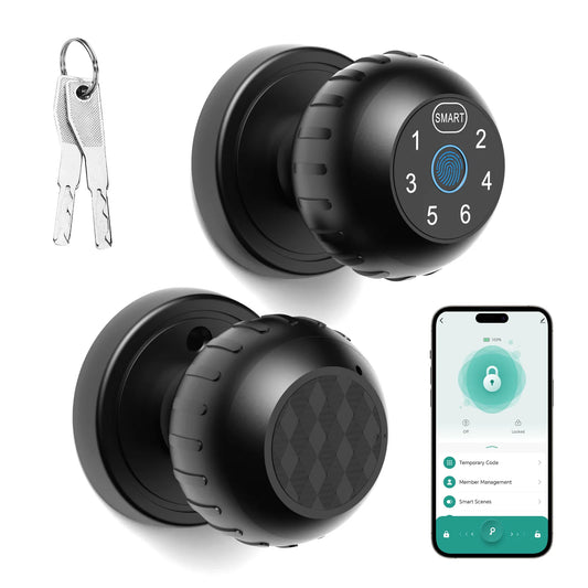 Viladepot Smart Lock Fingerprint Door Lock App Remote Control Passcode Unlock Electronic Touchscreen Keypad Indoor - TrendForce25